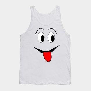 Funny face - black and red. Tank Top